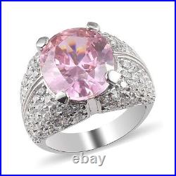 Ct 9.7 925 Sterling Silver Platinum Plated Cubic Zirconia CZ Ring Jewelry Size 7