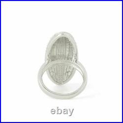 Cubic Zircon 14k White Gold Plated 925 Sterling Silver Ring Standard US7