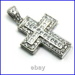 Cubic Zirconia 925 Sterling Silver Huge Cross Pendant Free Express Post In Oz