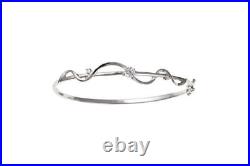 Cubic Zirconia Bangle Sterling Silver