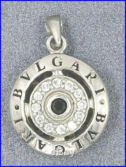 Cubic Zirconia CZ Bvlgari Womens Pendant 925 Sterling Silver