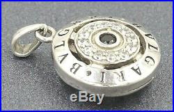 Cubic Zirconia CZ Bvlgari Womens Pendant 925 Sterling Silver