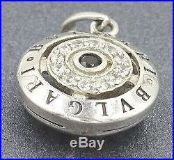 Cubic Zirconia CZ Bvlgari Womens Pendant 925 Sterling Silver