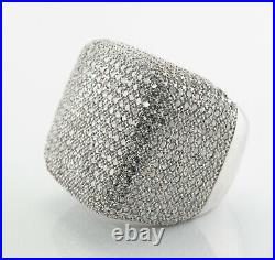 Cubic Zirconia CZ Ring Sterling Silver Cocktail Band