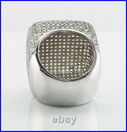 Cubic Zirconia CZ Ring Sterling Silver Cocktail Band