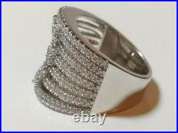 Cubic Zirconia Cocktail Ring J JAZ Sterling Silver rrp £89