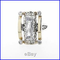 Cubic Zirconia (Colorless) Ring Set In Sterling Silver Size 7.5