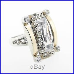 Cubic Zirconia (Colorless) Ring Set In Sterling Silver Size 7.5