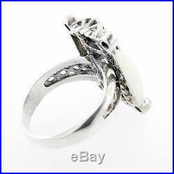 Cubic Zirconia (Colorless) Ring Set In Sterling Silver Size 7.5