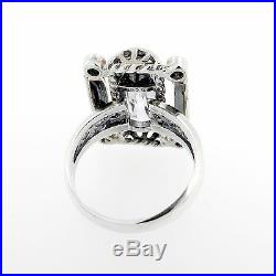 Cubic Zirconia (Colorless) Ring Set In Sterling Silver Size 7.5