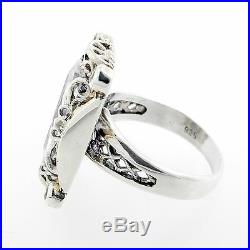 Cubic Zirconia (Colorless) Ring Set In Sterling Silver Size 7.5