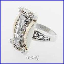 Cubic Zirconia (Colorless) Ring Set In Sterling Silver Size 7.5