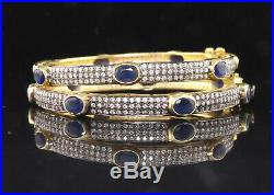Cubic Zirconia Designer Sapphire Blue Sterling Silver Bracelet 81B/SP/007