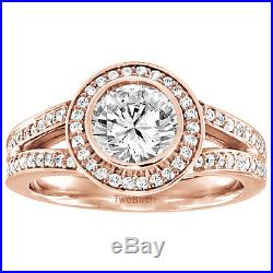 Cubic Zirconia Engagement Ring in Silver 10k Gold or 14k Gold in Sizes 3 to 15