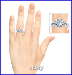 Cubic Zirconia Engagement Ring in Silver 10k Gold or 14k Gold in Sizes 3 to 15