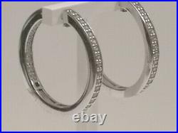 Cubic Zirconia Hoop Earrings Ti Sento Sterling Silver rrp £1175