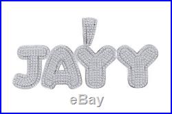 Cubic Zirconia JAYY Hip Hop Pendant 14K White Gold Over 925 Sterling Silver