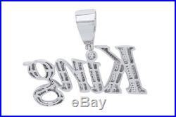 Cubic Zirconia KING Hip Hop Pendant 14K White Gold Over 925 Sterling Silver