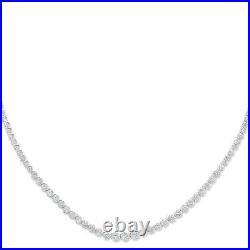 Cubic Zirconia Necklace Hallmarked Sterling Silver