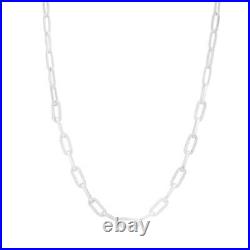 Cubic Zirconia Paperclip Chain