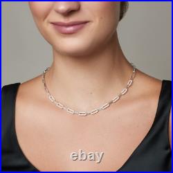 Cubic Zirconia Paperclip Chain