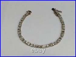 Cubic Zirconia Sterling Silver 925 Gold Plated Bracelet