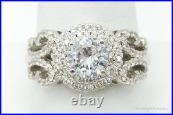 Cubic Zirconia Sterling Silver Ring Size 10.25
