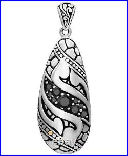 DEVATA Bali Filigree Sterling Silver 925 Necklace Spinel CZ 18K Gold DVR9583