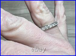 Designer Hidalgo Sterling Silver Cubic Zirconia Eternity Ring, Size 6
