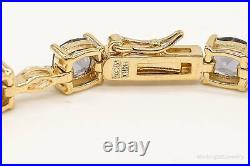 Designer Iolite Cubic Zirconia Gold Over Sterling Silver Bracelet