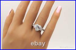 Designer JCL Cubic Zirconia Heart Sterling Silver Ring Size 8