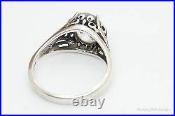 Designer KABANA Large Cubic Zirconia Sterling Silver Ring SZ 8