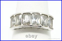 Designer Ross Simons Cubic Zirconia Sterling Silver Ring Size 8