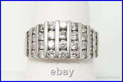 Designer Ross Simons Cubic Zirconia Sterling Silver Ring Size 9
