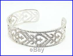 Designer cuff bracelet set With cubic zirconia in sterling silver