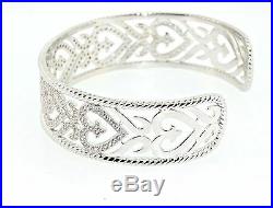 Designer cuff bracelet set With cubic zirconia in sterling silver