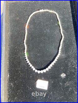 DiamonArt Sterling Silver Cubic Zirconia Graduated Necklace, 18, $225