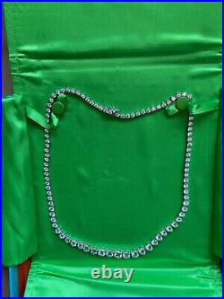 DiamonArt Sterling Silver Cubic Zirconia Graduated Necklace, 18, $225