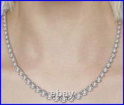 DiamonArt Sterling Silver Cubic Zirconia Graduated Necklace, 18, $225