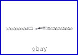 DiamonArt Sterling Silver Cubic Zirconia Graduated Necklace, 18, $225