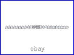 DiamonArt Sterling Silver Cubic Zirconia Graduated Necklace, 18, $225