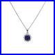 Diamonfire Sterling Silver Necklace Blue Cubic Zirconia Pendant P4658