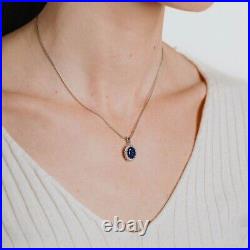 Diamonfire Sterling Silver Necklace Blue Cubic Zirconia Pendant P4658