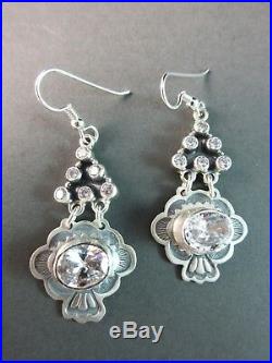 Don Lucas UrbanSouthwest BlingCubic ZirconiaStamped Charm925 Earrings