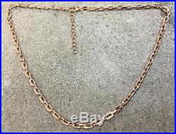 Drawn Chain Thick Necklace 925 Silver Cubic Zirconia Gemstone Rose Gold Filled