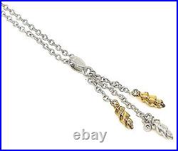 Elegant Necklace 925 Sterling Silver With Gold Plating And Cubic Zirconia