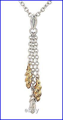 Elegant Necklace 925 Sterling Silver With Gold Plating And Cubic Zirconia