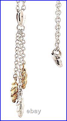 Elegant Necklace 925 Sterling Silver With Gold Plating And Cubic Zirconia