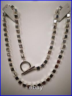 Elements Toggle Cubic Sterling Silver Necklace 42cm 40 gr. RRP £256