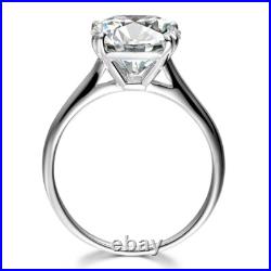 Engagement Jewelry Sterling Silver 4.6CT Cushion Cubic Zirconia Solitaire Ring